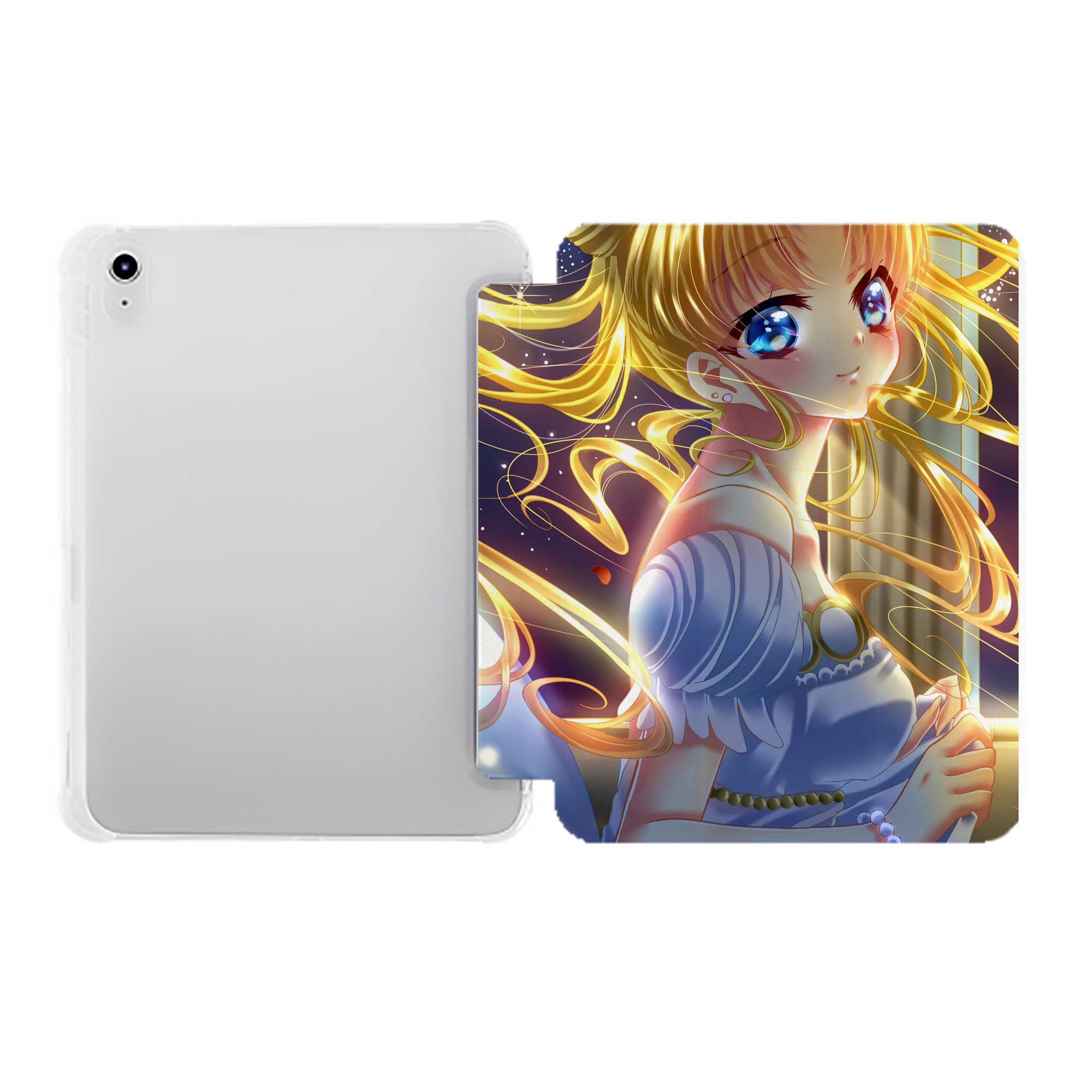 （画像用） 美少女戦士セーラームーン Sailor Moon IPad ケース ペン収納付き 三つ折りスタンド PUレザー×シリコン 対応機種9.5/10.5/10.9インチ